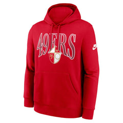 San Francisco 49ers Full Blitz Club Fleece Pullover Hoodie - Scarlet - Nike