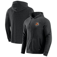 Cincinnati Bengals J. Palmer Players Lounge Tri-Blend Full-Zip Hoodie - Dark Heather Gray - NFL
