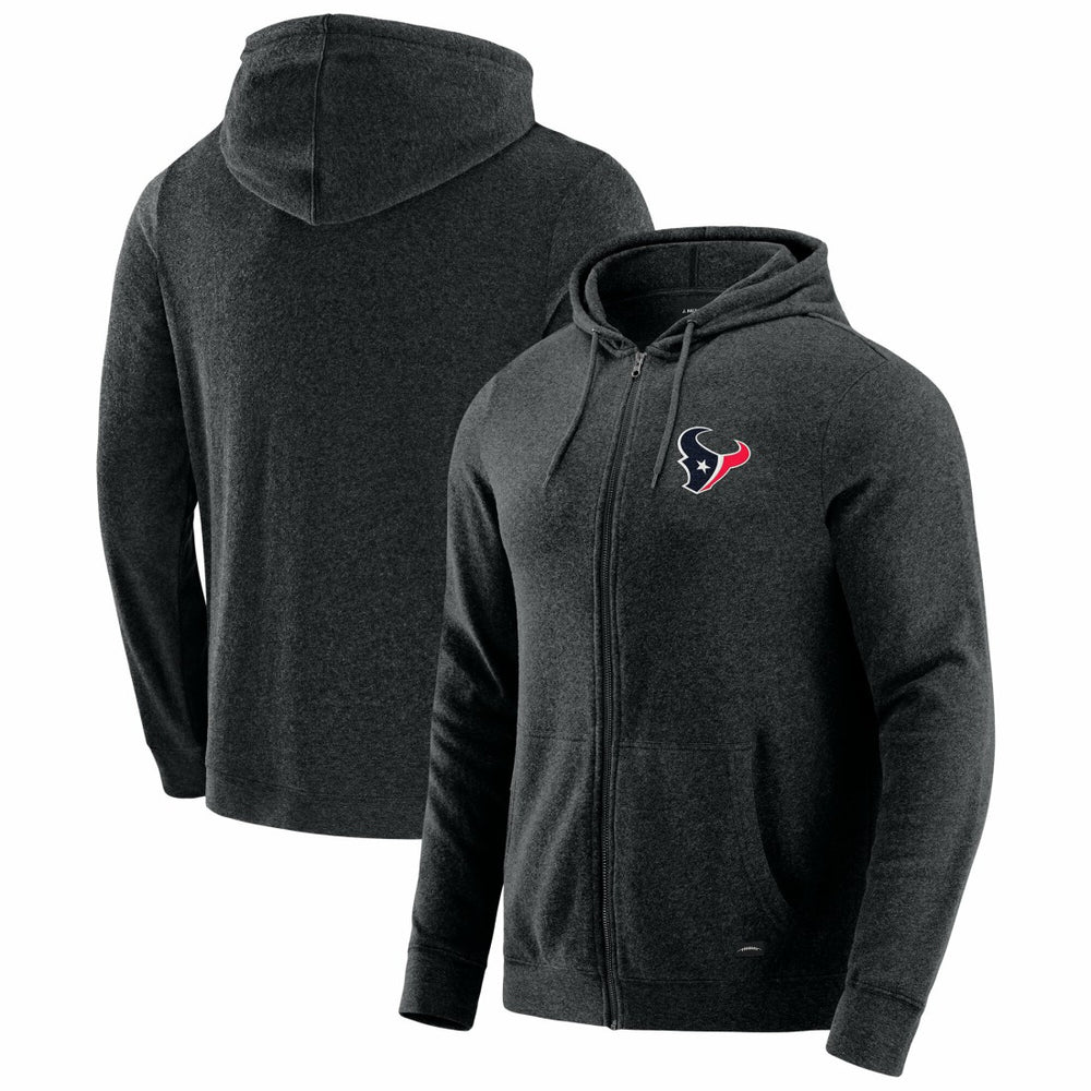 Houston Texans J. Palmer Players Lounge Tri-Blend Full-Zip Hoodie - Dark Heather Gray - NFL