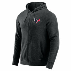 Houston Texans J. Palmer Players Lounge Tri-Blend Full-Zip Hoodie - Dark Heather Gray - NFL