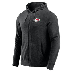 Kansas City Chiefs J. Palmer Players Lounge Tri-Blend Full-Zip Hoodie - Dark Heather Gray - NFL