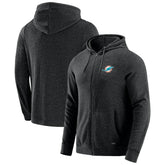 Miami Dolphins J. Palmer Players Lounge Tri-Blend Full-Zip Hoodie - Dark Heather Gray - NFL