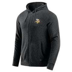 Minnesota Vikings J. Palmer Players Lounge Tri-Blend Full-Zip Hoodie - Dark Heather Gray - NFL