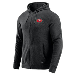 San Francisco 49ers J. Palmer Players Lounge Tri-Blend Full-Zip Hoodie - Dark Heather Gray - NFL