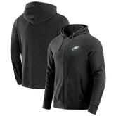 Philadelphia Eagles J. Palmer Players Lounge Tri-Blend Full-Zip Hoodie - Dark Heather Gray - NFL