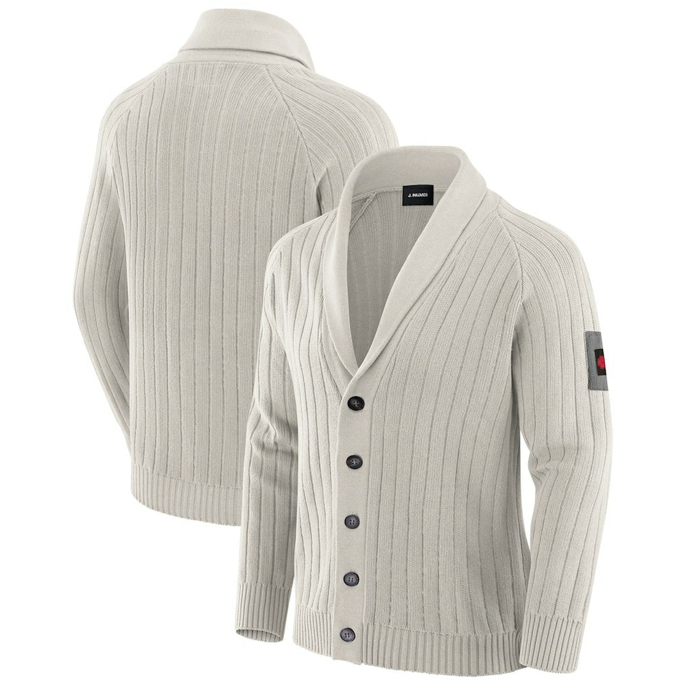 Kansas City Chiefs J. Palmer The Playmaker Cardigan Raglan Sweater - Gray - NFL