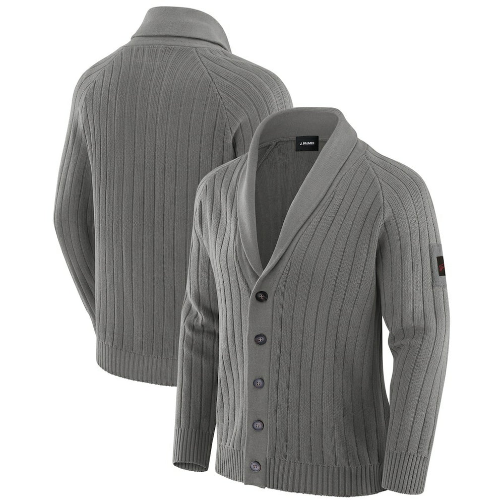 Buffalo Bills J. Palmer The Playmaker Cardigan Raglan Sweater - Graphite - NFL