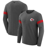 Kansas City Chiefs J. Palmer Players Lounge Raglan Tri-Blend Sweatshirt - Dark Heather Gray - NFL