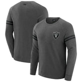 Las Vegas Raiders J. Palmer Players Lounge Raglan Tri-Blend Sweatshirt - Dark Heather Gray - NFL
