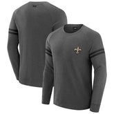 New Orleans Saints J. Palmer Players Lounge Raglan Tri-Blend Sweatshirt - Dark Heather Gray - NFL