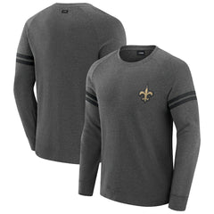 New Orleans Saints J. Palmer Players Lounge Raglan Tri-Blend Sweatshirt - Dark Heather Gray - NFL