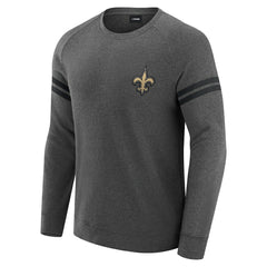 New Orleans Saints J. Palmer Players Lounge Raglan Tri-Blend Sweatshirt - Dark Heather Gray - NFL