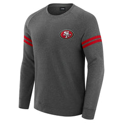 San Francisco 49ers J. Palmer Players Lounge Raglan Tri-Blend Sweatshirt - Dark Heather Gray - NFL