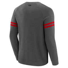 San Francisco 49ers J. Palmer Players Lounge Raglan Tri-Blend Sweatshirt - Dark Heather Gray - NFL