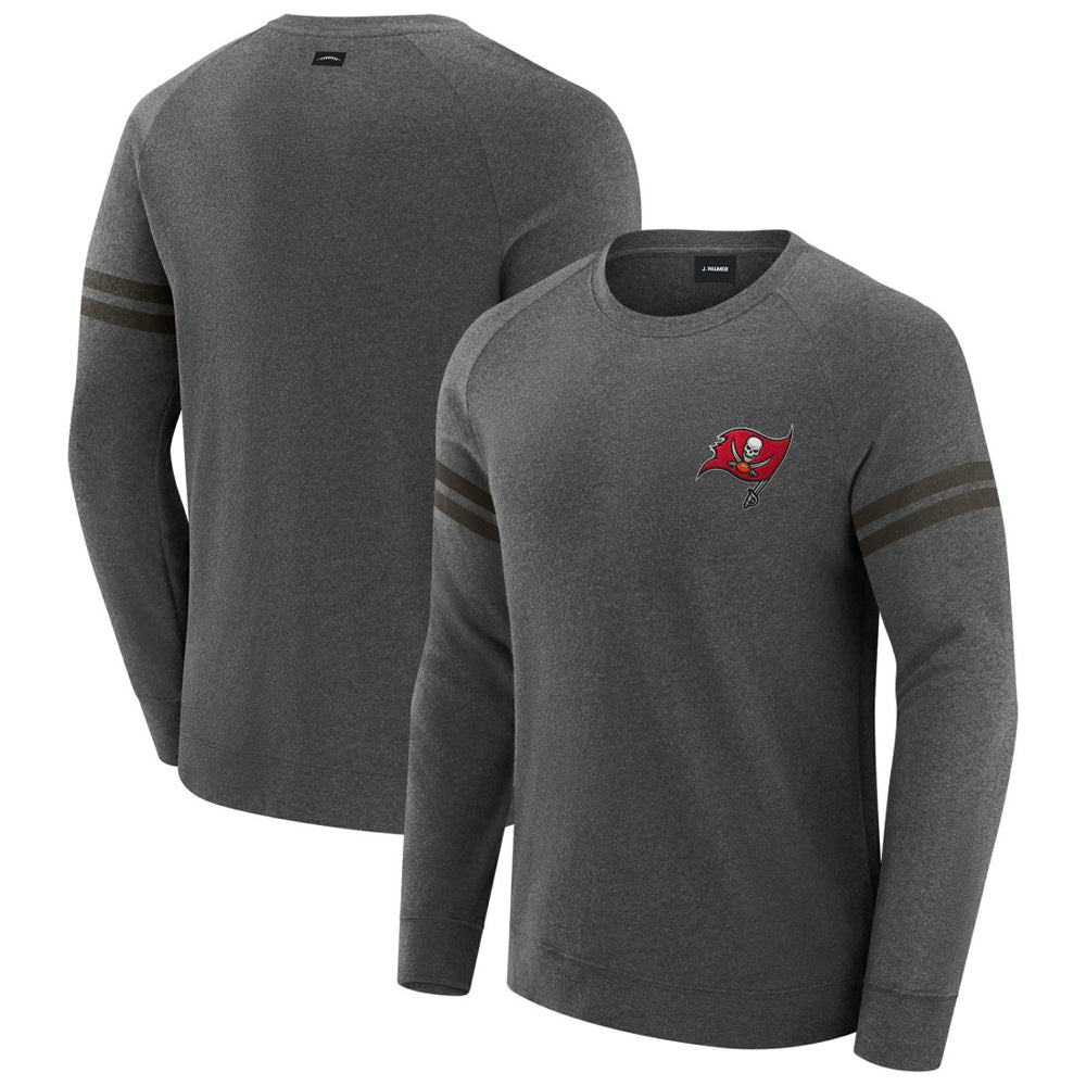 Tampa Bay Buccaneers J. Palmer Players Lounge Raglan Tri-Blend Sweatshirt - Dark Heather Gray - NFL