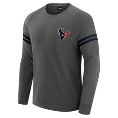 Houston Texans J. Palmer Players Lounge Raglan Tri-Blend Sweatshirt - Dark Heather Gray - NFL