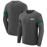 New York Jets J. Palmer Players Lounge Raglan Tri-Blend Sweatshirt - Dark Heather Gray - NFL