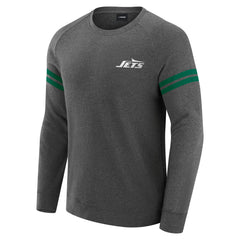 New York Jets J. Palmer Players Lounge Raglan Tri-Blend Sweatshirt - Dark Heather Gray - NFL