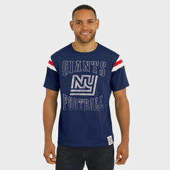New York Giants Darius Rucker Collection Distressed Throwback Shoulder Stripe T-Shirt - Royal - Fanatics