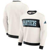 Carolina Panthers Darius Rucker Collection Colorblock Pullover Sweatshirt - Cream - Fanatics