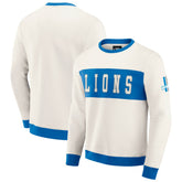Detroit Lions Darius Rucker Collection Colorblock Pullover Sweatshirt - Cream - Fanatics