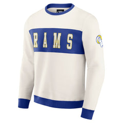 Los Angeles Rams Darius Rucker Collection Colorblock Pullover Sweatshirt - Cream - Fanatics