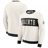 New Orleans Saints Darius Rucker Collection Colorblock Pullover Sweatshirt - Cream - Fanatics