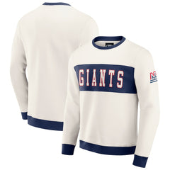 New York Giants Darius Rucker Collection Colorblock Pullover Sweatshirt - Cream - Fanatics