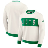 New York Jets Darius Rucker Collection Colorblock Pullover Sweatshirt - Cream - Fanatics