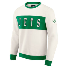 New York Jets Darius Rucker Collection Colorblock Pullover Sweatshirt - Cream - Fanatics