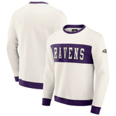 Baltimore Ravens Darius Rucker Collection Colorblock Pullover Sweatshirt - Cream - Fanatics