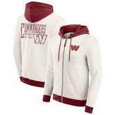 Washington Commanders Darius Rucker Collection Distressed Graphics Full-Zip Hoodie - Cream - Fanatics