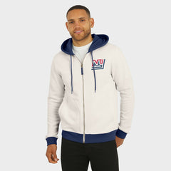 New York Giants Darius Rucker Collection Distressed Graphics Full-Zip Hoodie - Cream - Fanatics