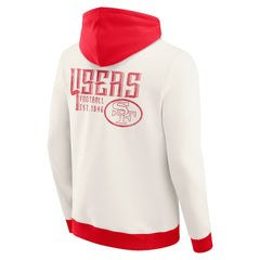 San Francisco 49ers Darius Rucker Collection Distressed Graphics Full-Zip Hoodie - Cream - Fanatics