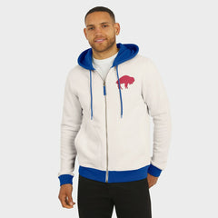 Buffalo Bills Darius Rucker Collection Distressed Graphics Full-Zip Hoodie - Cream - Fanatics