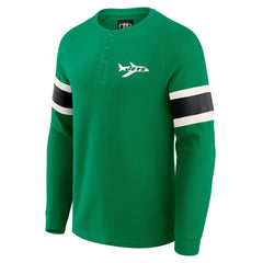 New York Jets Darius Rucker Collection Waffle-Knit Raglan Long Sleeve Henley T-Shirt - Kelly Green - Fanatics