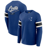 Indianapolis Colts Darius Rucker Collection Waffle-Knit Raglan Long Sleeve Henley T-Shirt - Royal - Fanatics