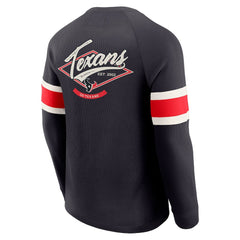 Houston Texans Darius Rucker Collection Waffle-Knit Raglan Long Sleeve Henley T-Shirt - Navy - Fanatics