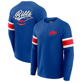 Buffalo Bills Darius Rucker Collection Waffle-Knit Raglan Long Sleeve Henley T-Shirt - Royal - Fanatics