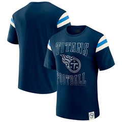 Tennessee Titans Darius Rucker Collection Football Stripe Sleeve T-Shirt - Navy - Fanatics