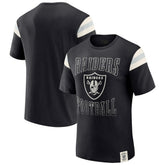 Las Vegas Raiders Darius Rucker Collection Football Stripe Sleeve T-Shirt - Black - Fanatics