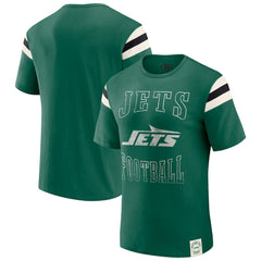 New York Jets Darius Rucker Collection Football Stripe Sleeve T-Shirt - Green - Fanatics