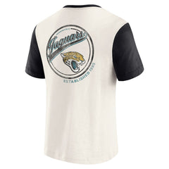 Jacksonville Jaguars Darius Rucker Collection Henley Colorblock Slub Pocket T-Shirt - Cream - Fanatics