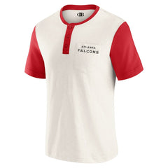 Atlanta Falcons Darius Rucker Collection Henley Colorblock Slub Pocket T-Shirt - Cream - Fanatics