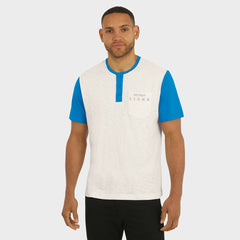 Detroit Lions Darius Rucker Collection Henley Colorblock Slub Pocket T-Shirt - Cream - Fanatics