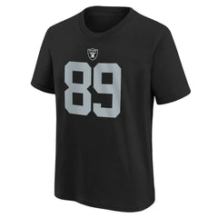 Brock Bowers Las Vegas Raiders Youth Player Name & Number T-Shirt - Black - Nike