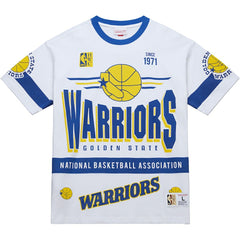 Mitchell & Ness Golden State Warriors Unisex Hardwood Classics Vintage Team Origins Premium T-Shirt White
