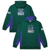 Mitchell & Ness Milwaukee Bucks Hardwood Classics Team Origins Fleece Pullover Hoodie Hunter Green