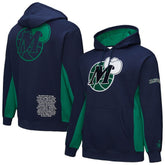 Mitchell & Ness Dallas Mavericks Hardwood Classics Team Origins Fleece Pullover Hoodie Navy