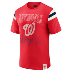 Washington Nationals Darius Rucker Collection by Fanatics Distressed Sleeve Stripe T-Shirt for sale